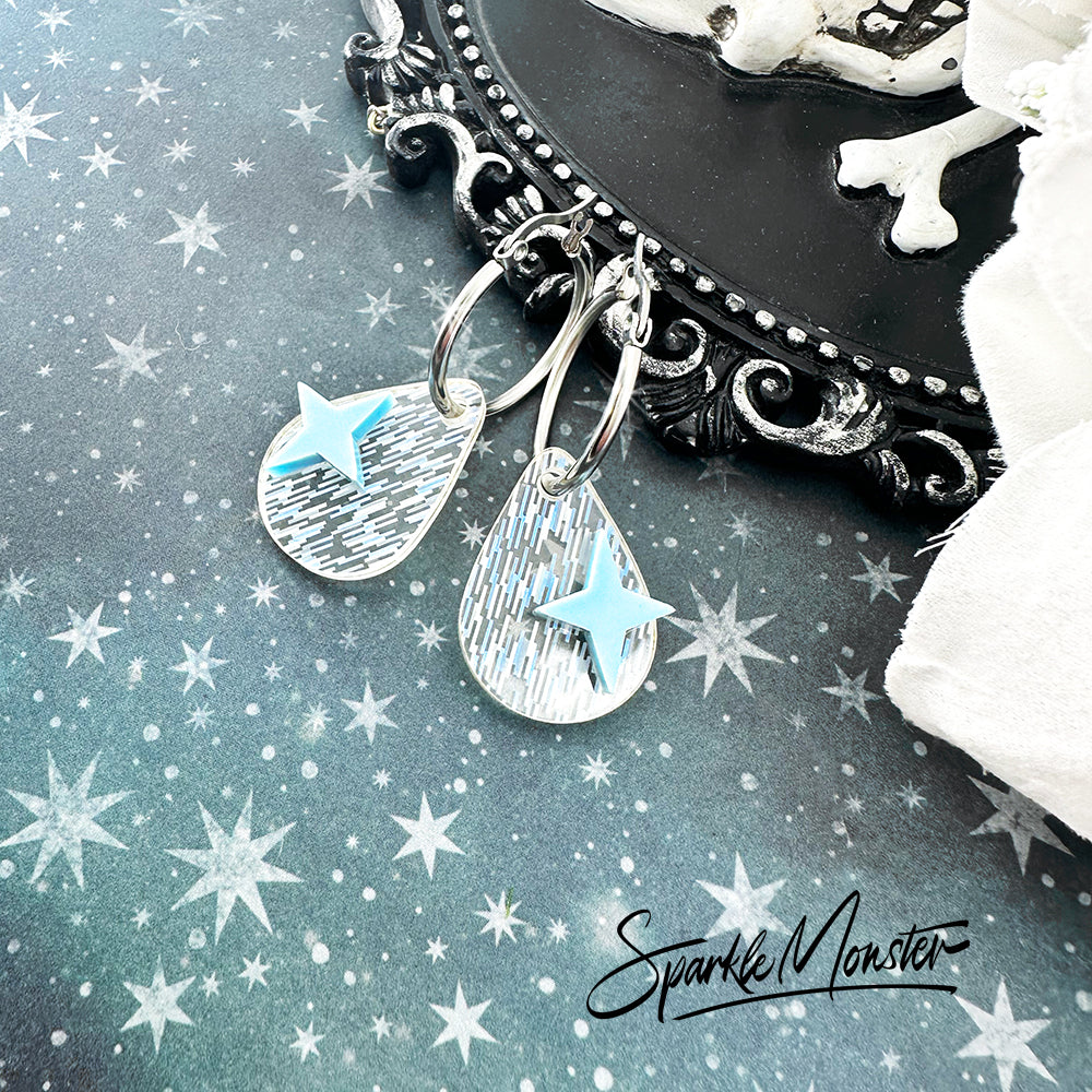 April Showers charms - specifically for Stainless Steel Monster Hoop Earrings