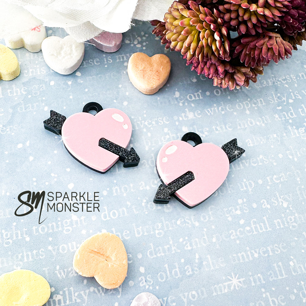 Hearts and Arrow charms - specifically for Stainless Steel Monster Hoop Earrings