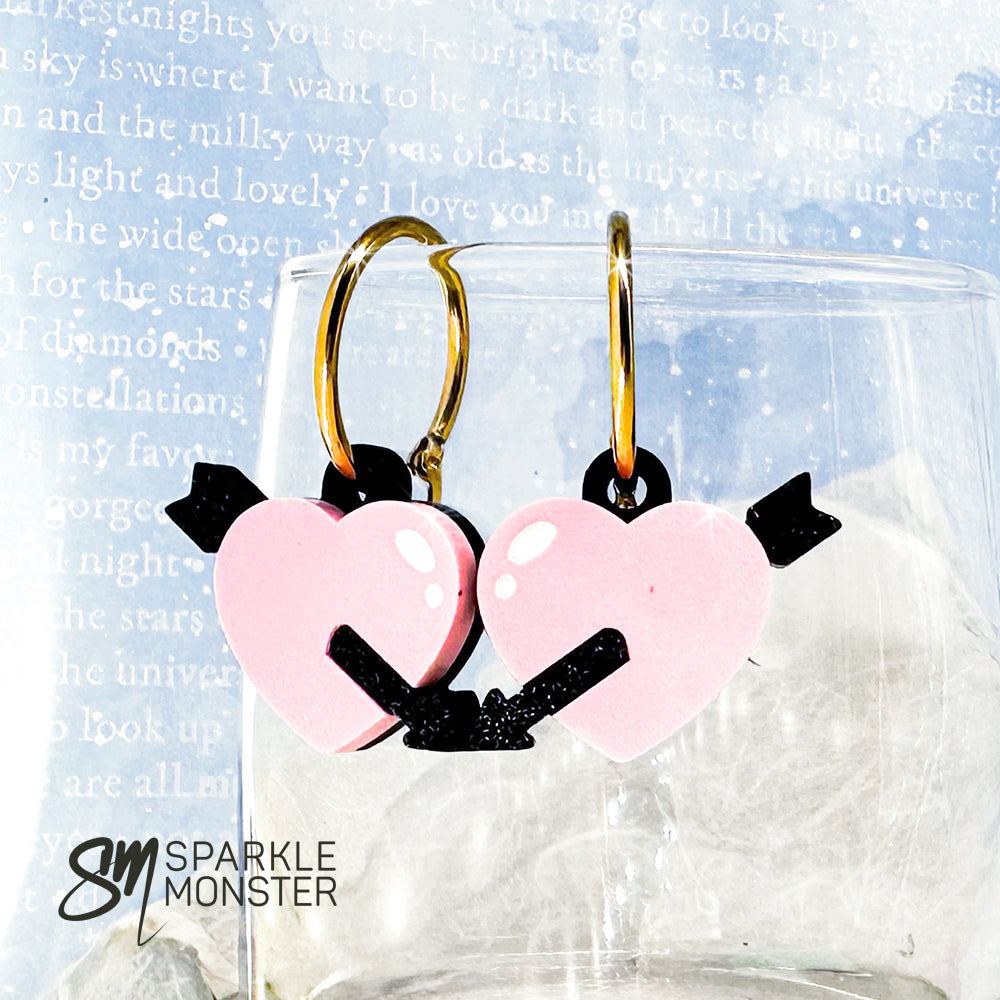 Hearts and Arrow charms - specifically for Stainless Steel Monster Hoop Earrings