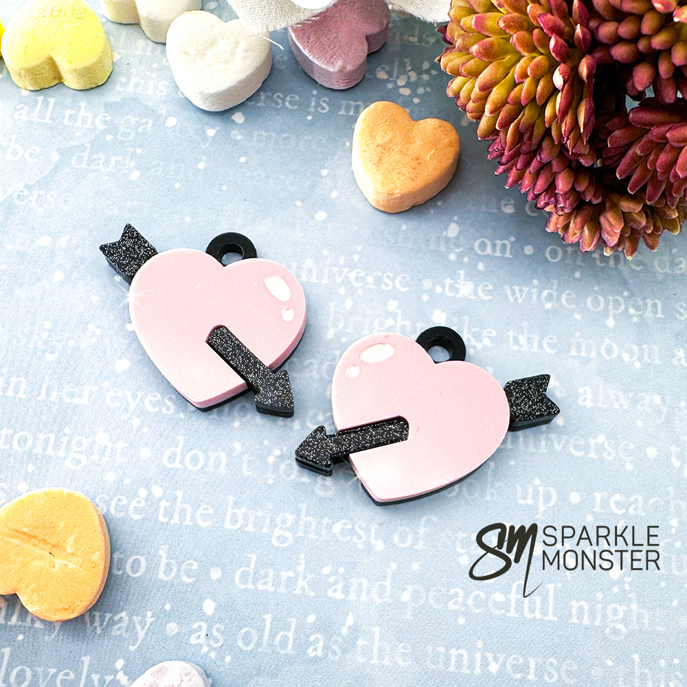 Hearts and Arrow charms - specifically for Stainless Steel Monster Hoop Earrings