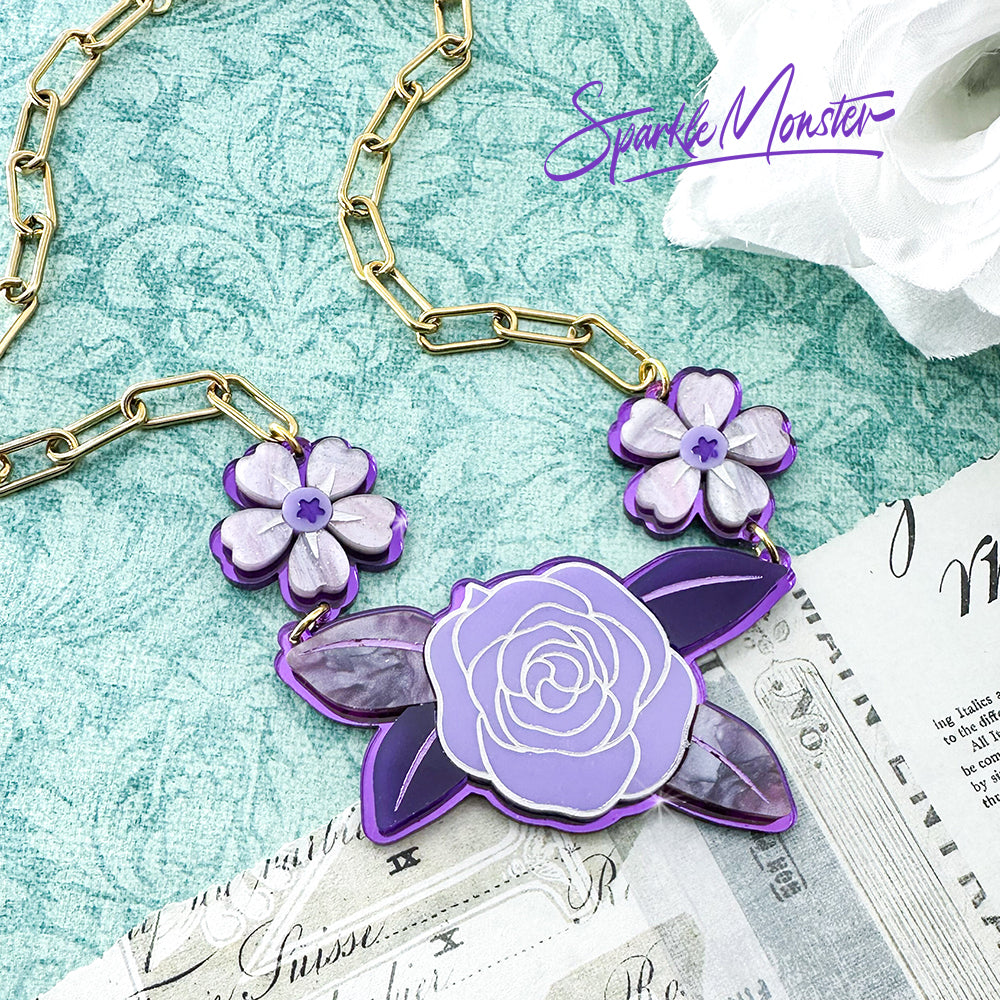 Garden of Queen Charlotte, Bridgerton inspired necklace