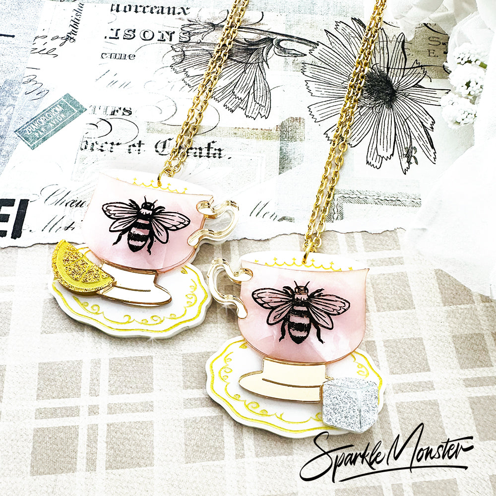 Tea Time, Bridgerton inspired necklace