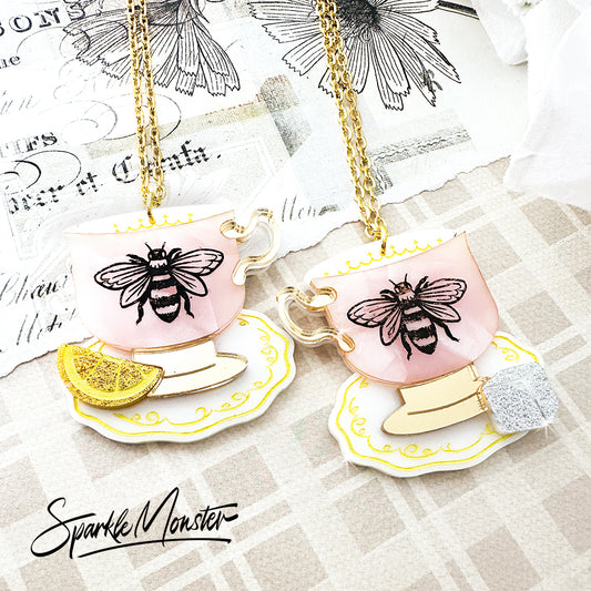 Tea Time, Bridgerton inspired necklace