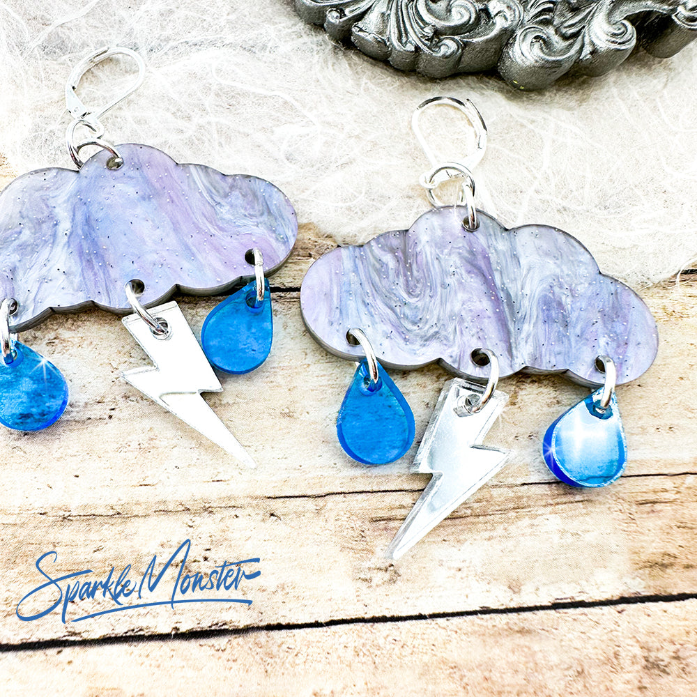 SALE Stormy Weather dangle earrings