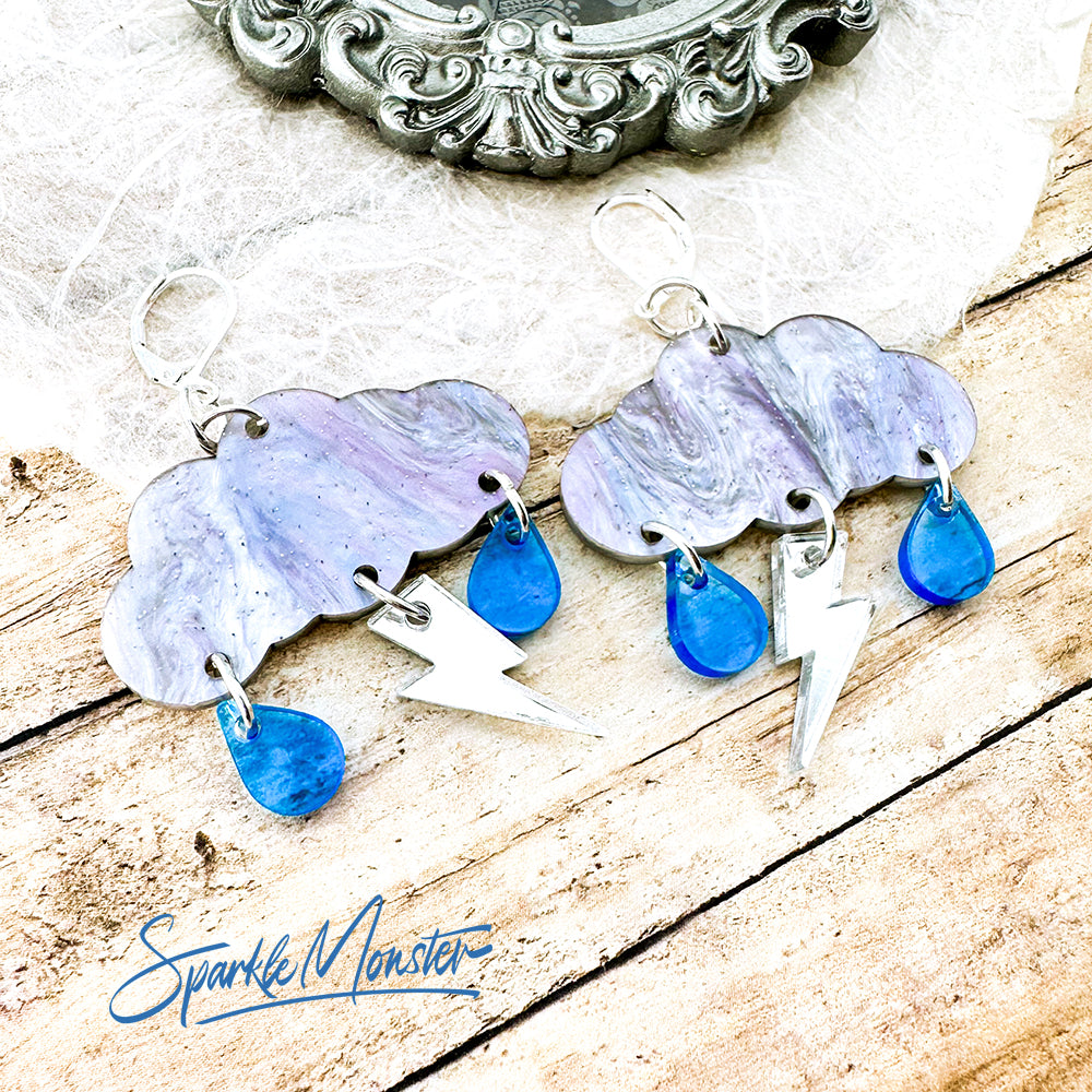 SALE Stormy Weather dangle earrings