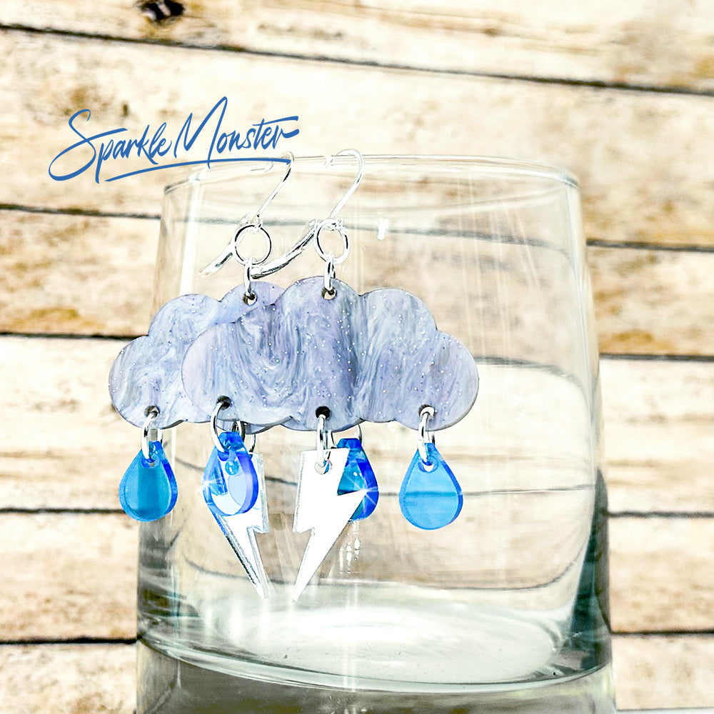 SALE Stormy Weather dangle earrings