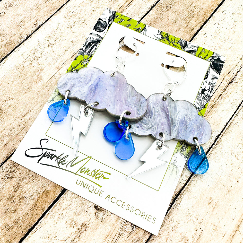 SALE Stormy Weather dangle earrings