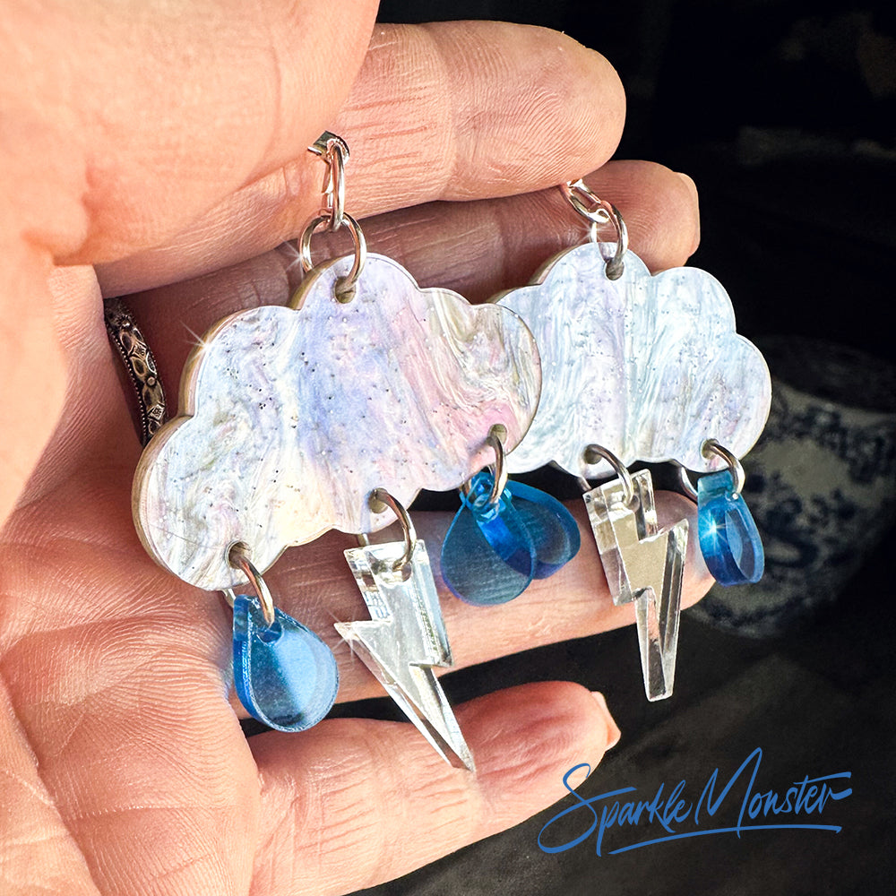 SALE Stormy Weather dangle earrings