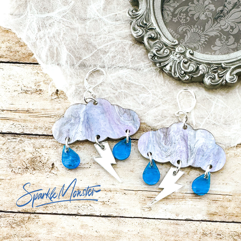 SALE Stormy Weather dangle earrings