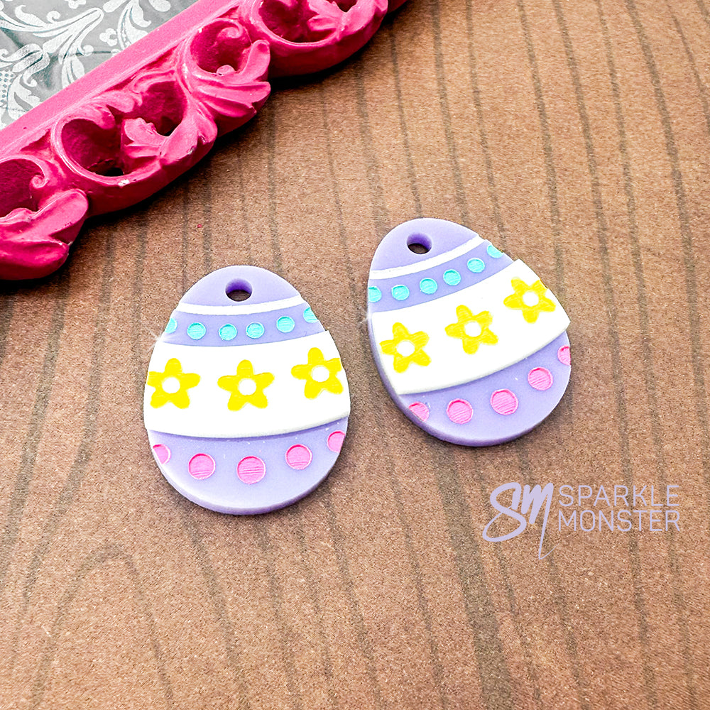Easter Egg charms - specifically for Stainless Steel Monster Hoop Earrings