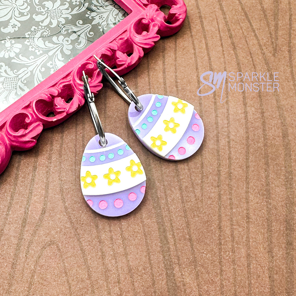 Easter Egg charms - specifically for Stainless Steel Monster Hoop Earrings