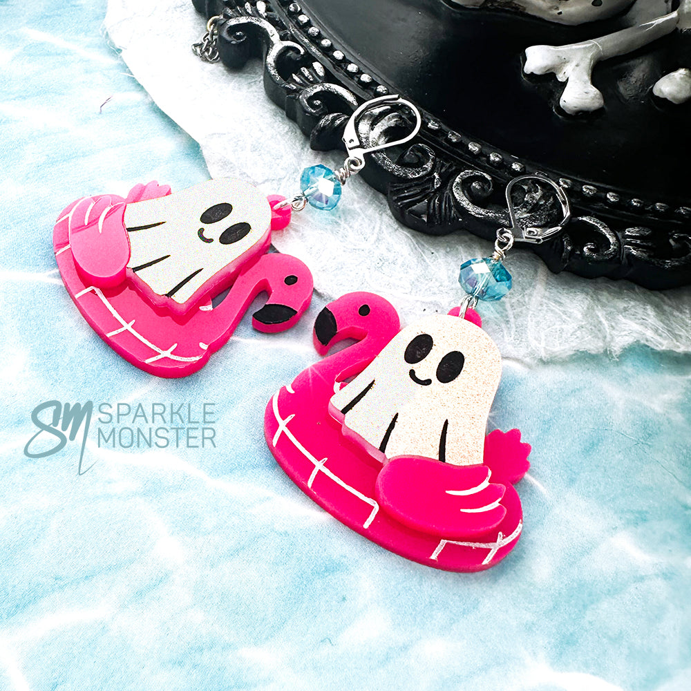 Ghost on Floatie earrings