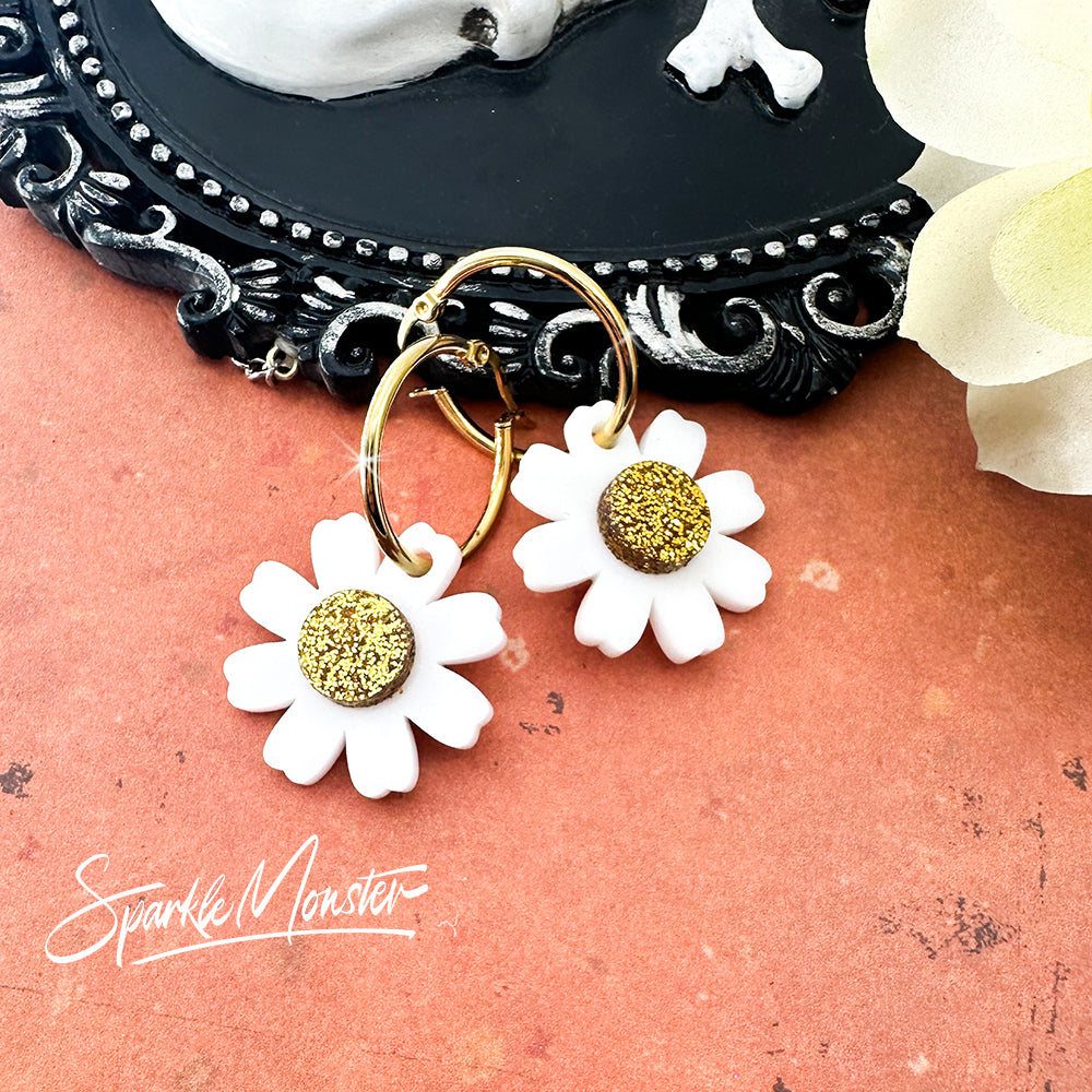 May Flowers charms - specifically for Stainless Steel Monster Hoop Earrings