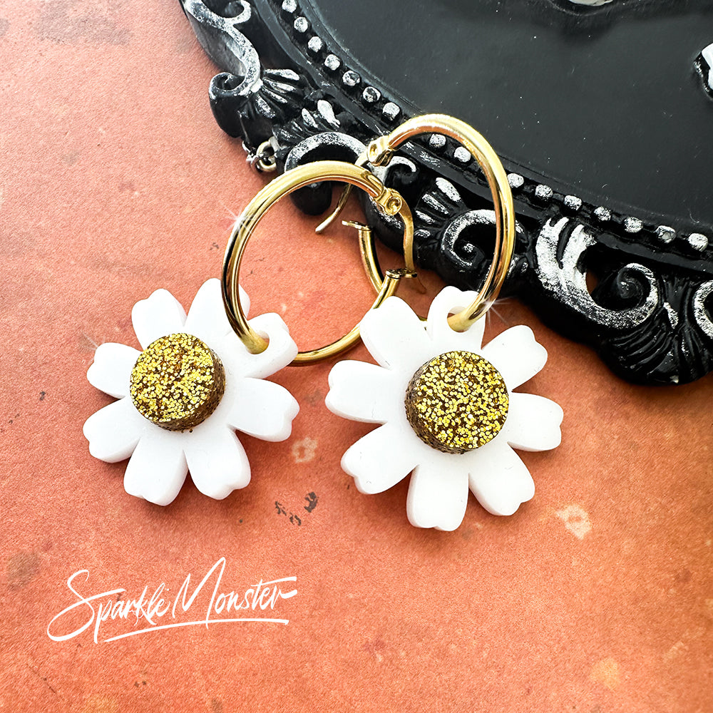 May Flowers charms - specifically for Stainless Steel Monster Hoop Earrings