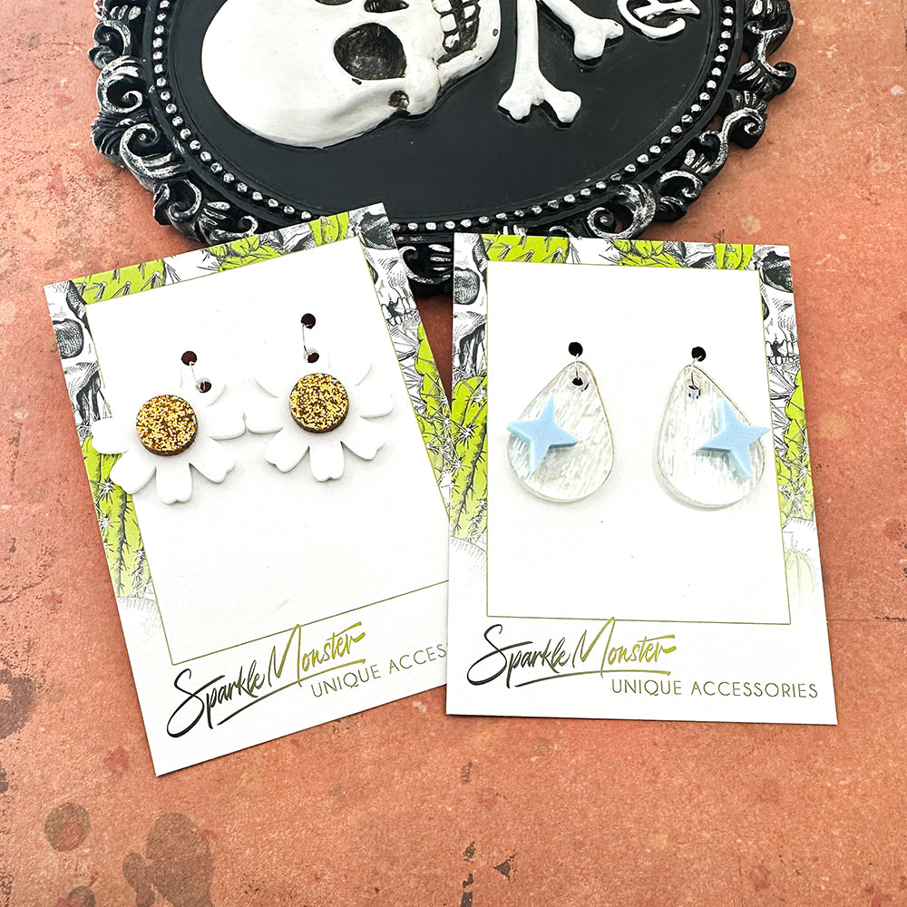 May Flowers charms - specifically for Stainless Steel Monster Hoop Earrings
