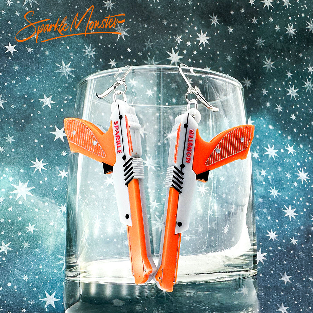 SALE Hunting Ducks, zapper dangle earring