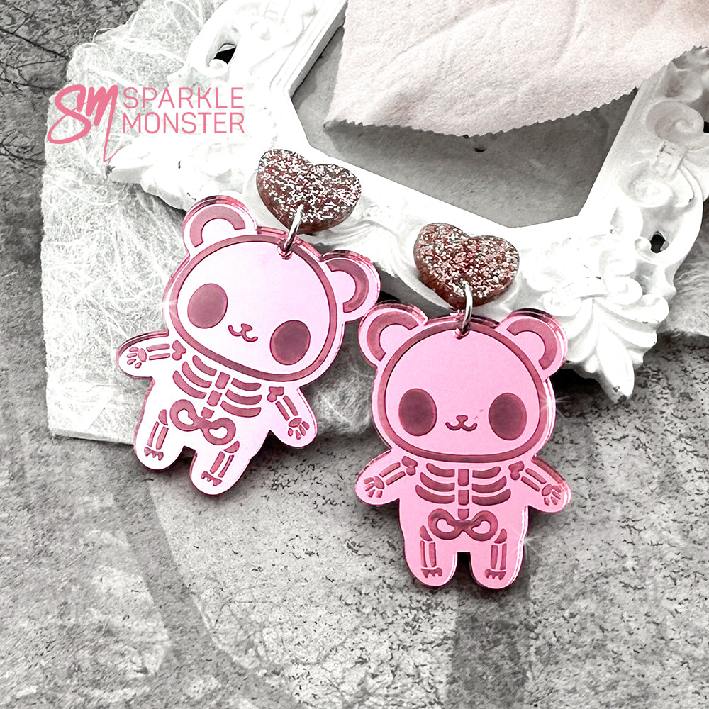 Panda Skeleton earrings