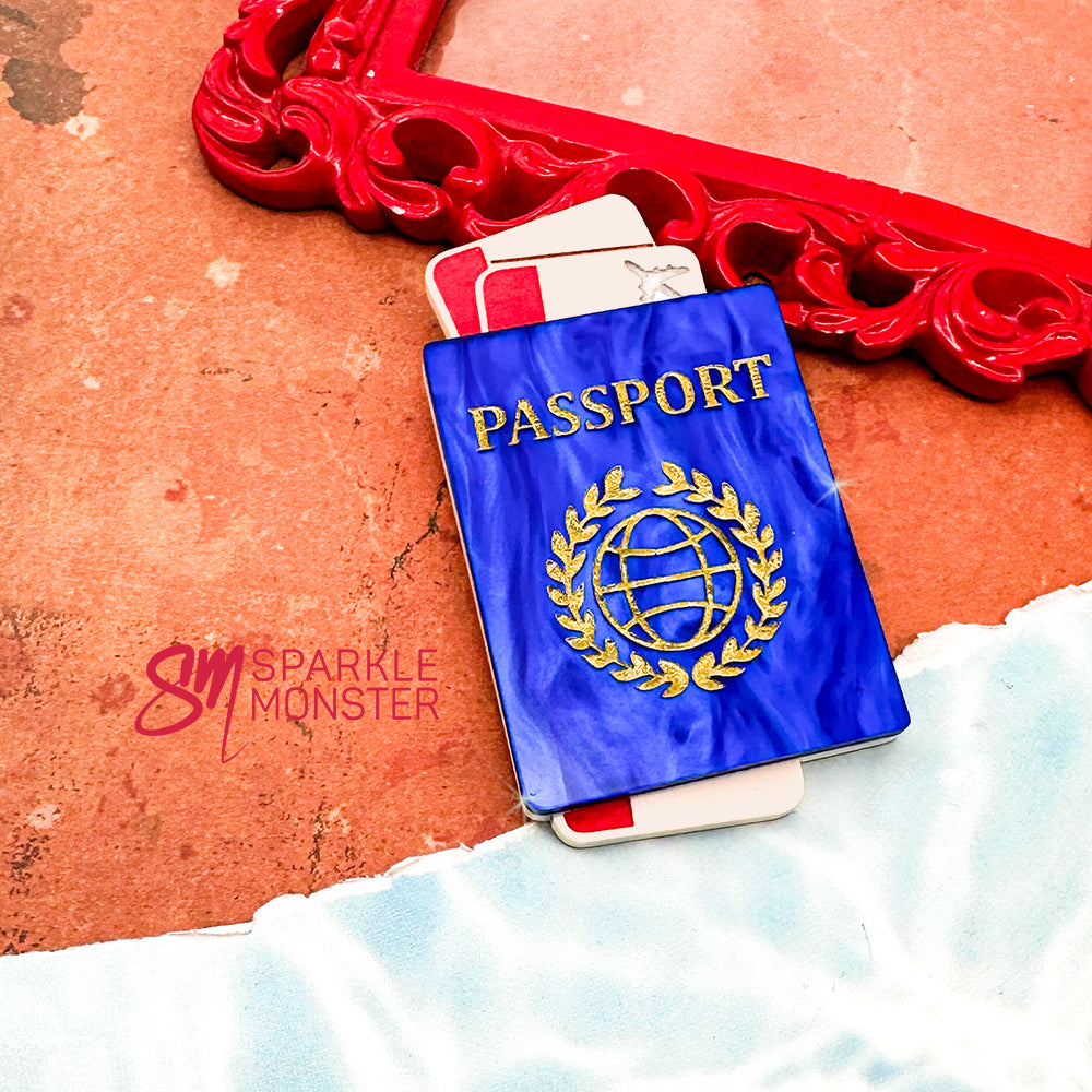 Passport to Paradise brooch