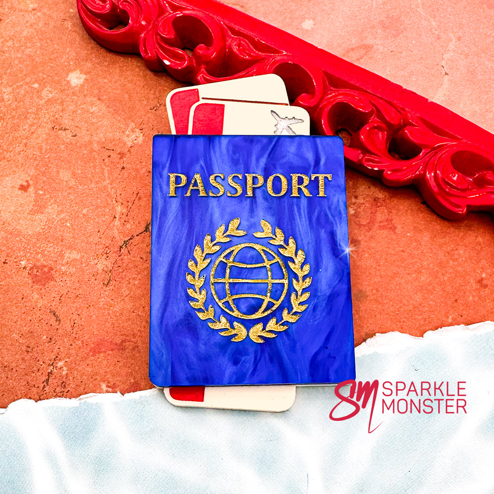 Passport to Paradise brooch