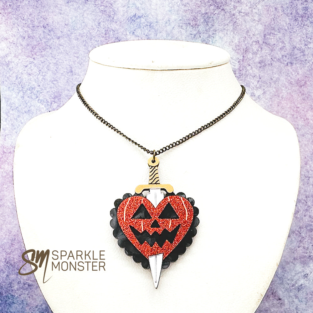 Pumpkin and Dagger necklace