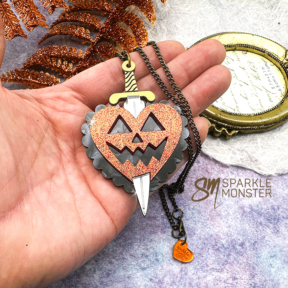Pumpkin and Dagger necklace