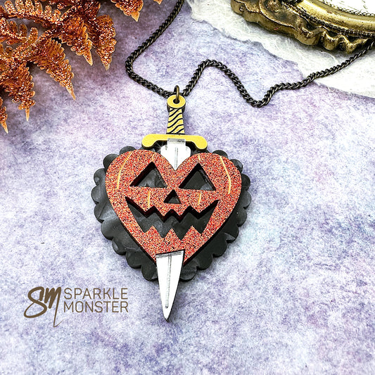 Pumpkin and Dagger necklace