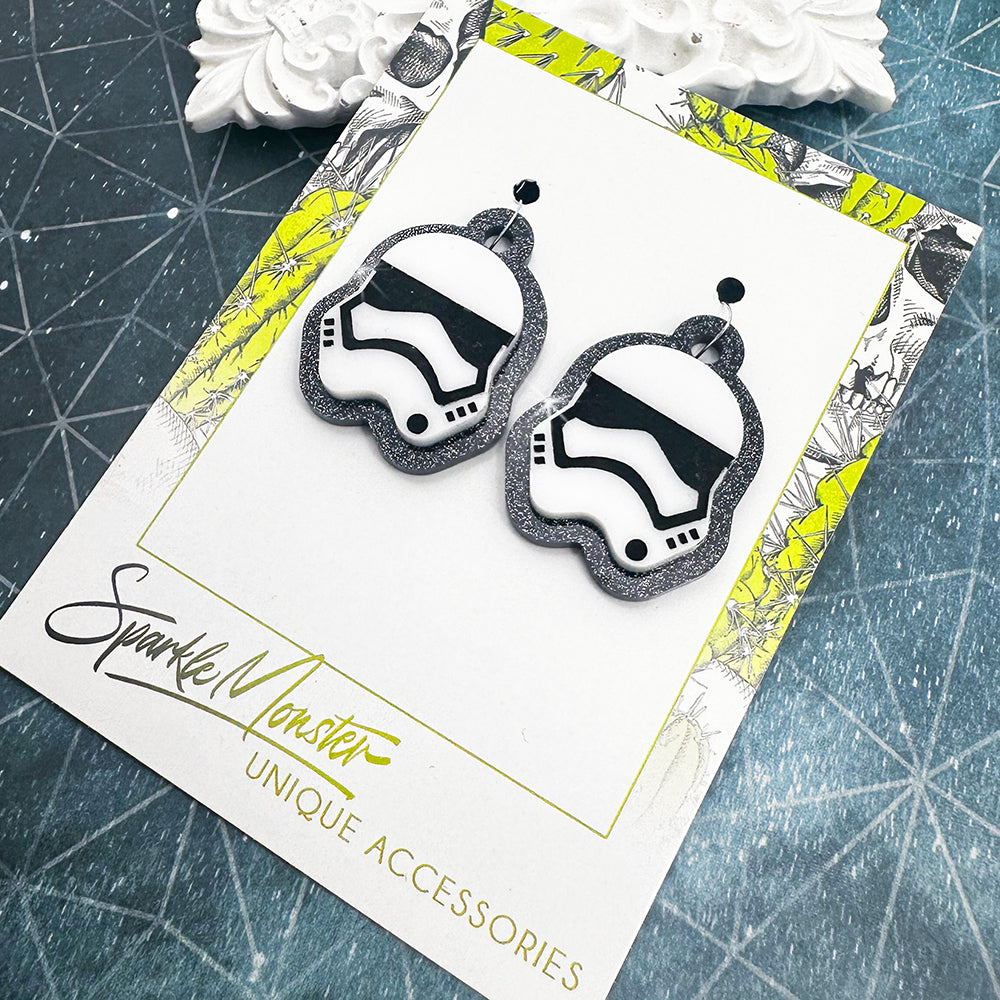 Stormtrooper charms - specifically for Stainless Steel Hoop Earrings