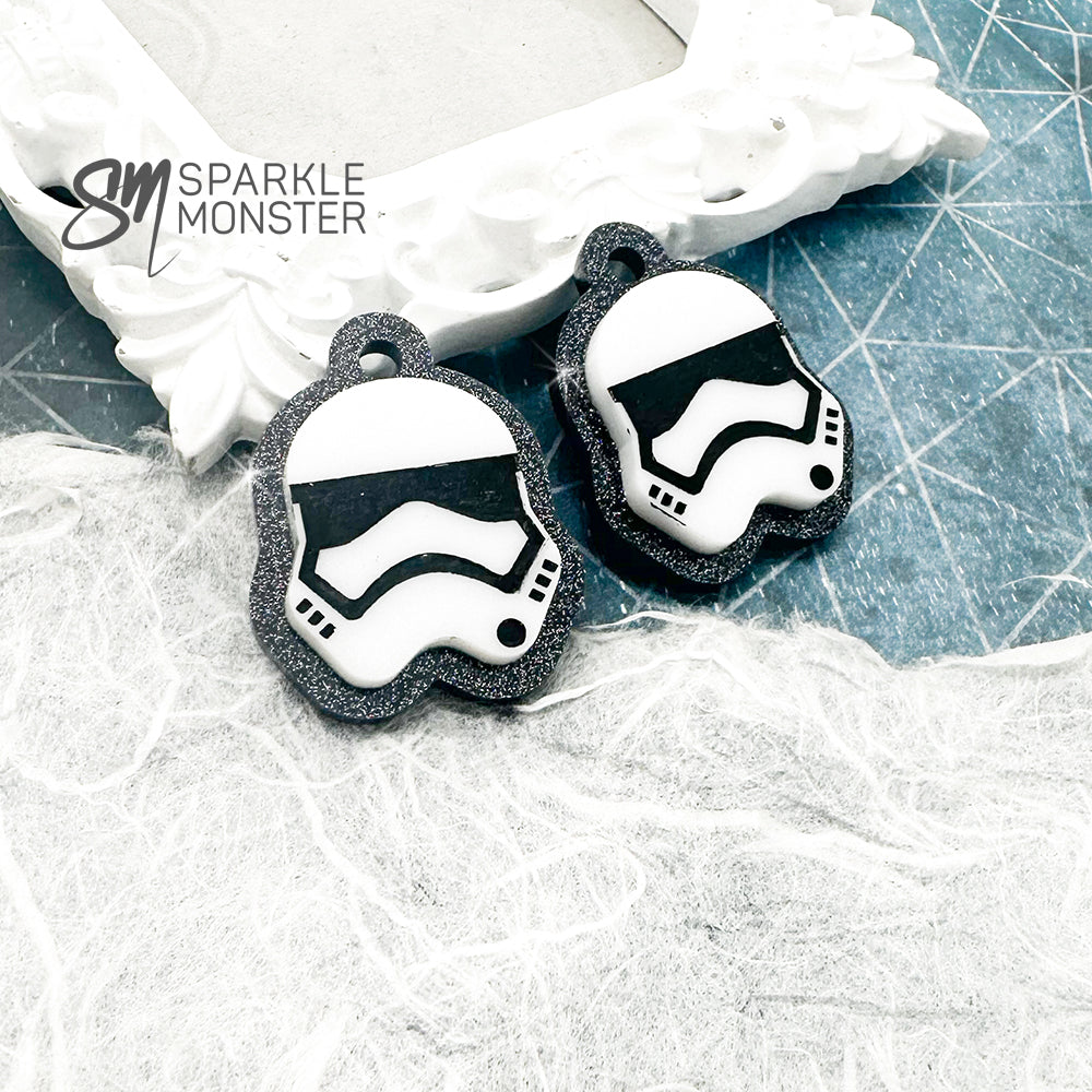 Stormtrooper charms - specifically for Stainless Steel Hoop Earrings