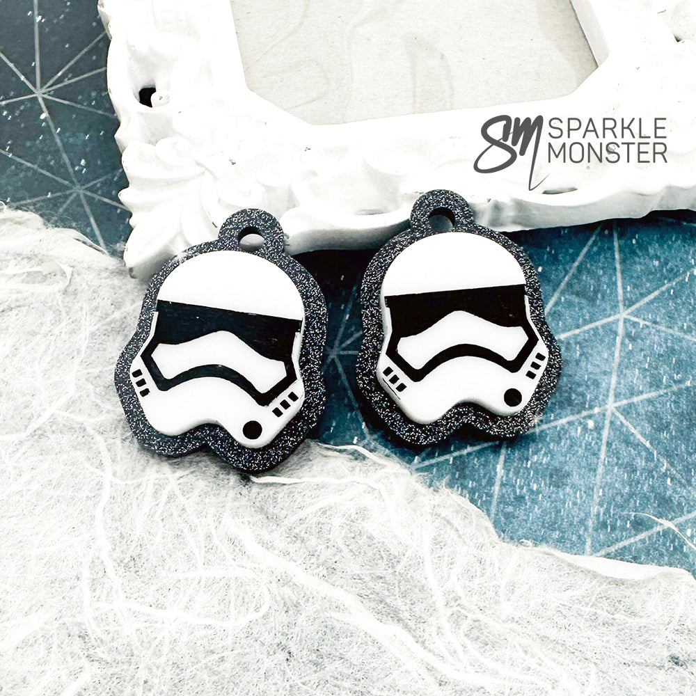 Stormtrooper charms - specifically for Stainless Steel Hoop Earrings
