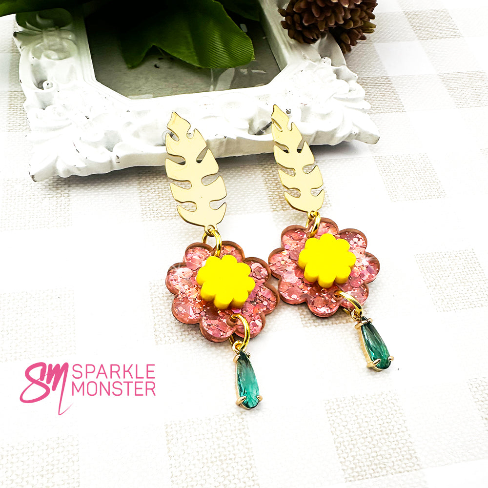 Wildflowers dangle earrings