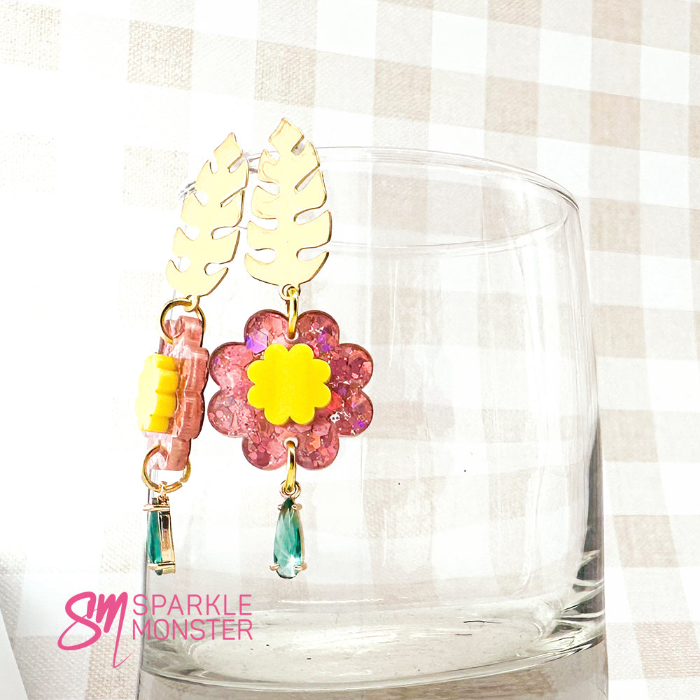 Wildflowers dangle earrings