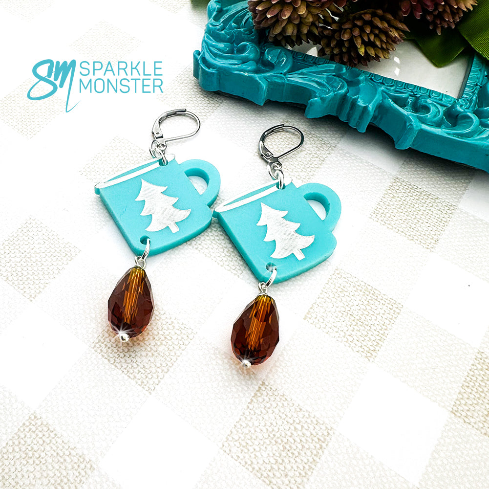 Camping Cup dangle earrings