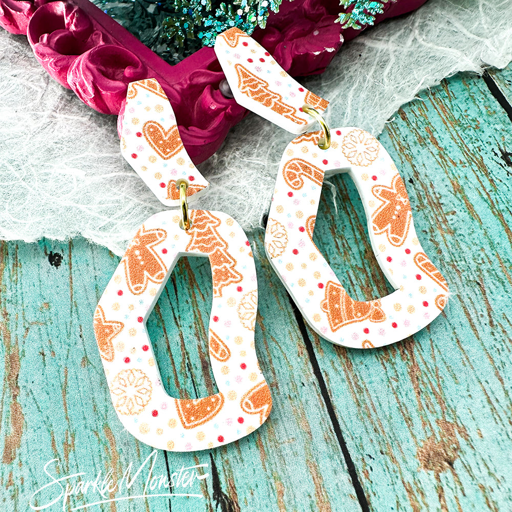 Every Occasion dangle earrings, gingerbread cookies