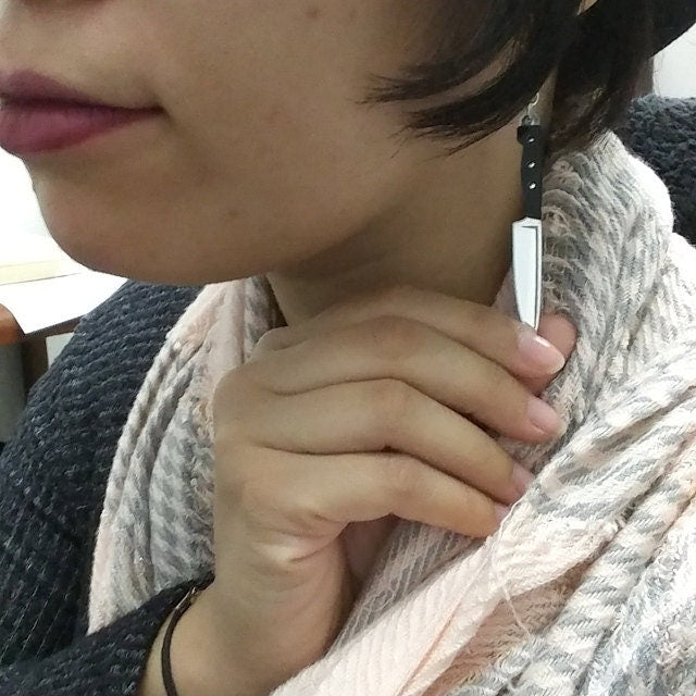 SALE Pretty Killer, knife earrings
