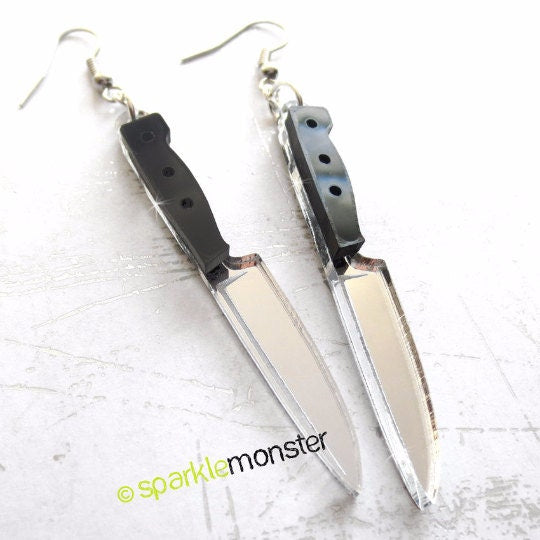 SALE Pretty Killer, knife earrings