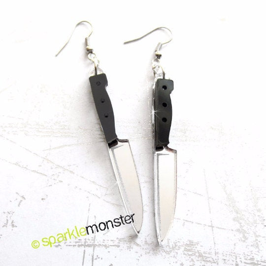SALE Pretty Killer, knife earrings