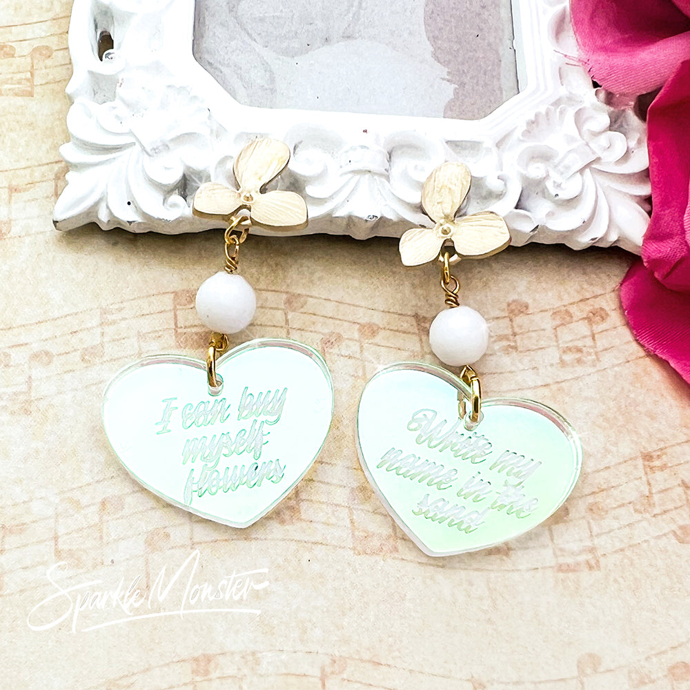 SALE I Can Buy My Own Flowers dangle earrings