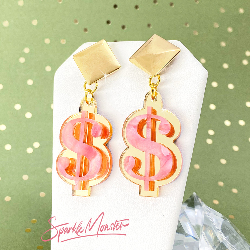 SALE Money Honey dangle earrings