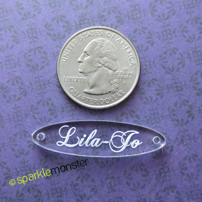 Custom Labels for Crafters, laser cut acrylic, sewing projects, purses, jewelry making