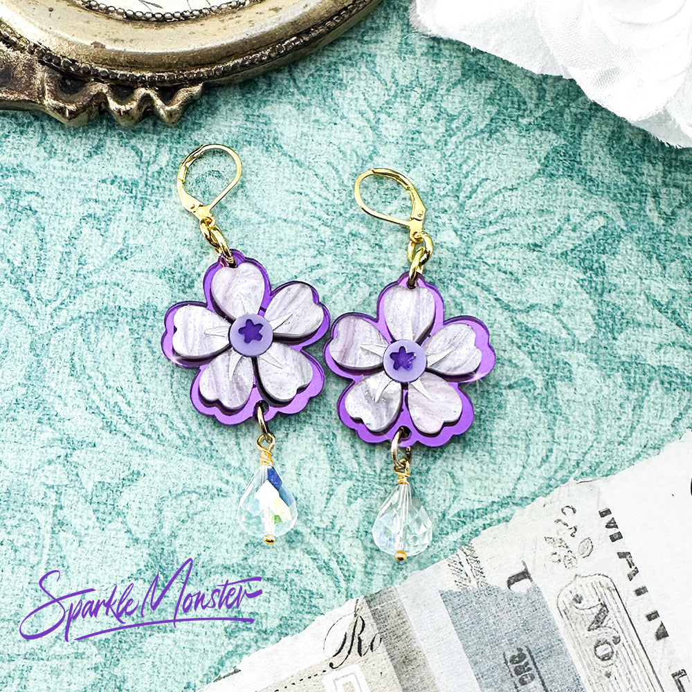 Flowers of Queen Charlotte, Bridgerton inspired earrings