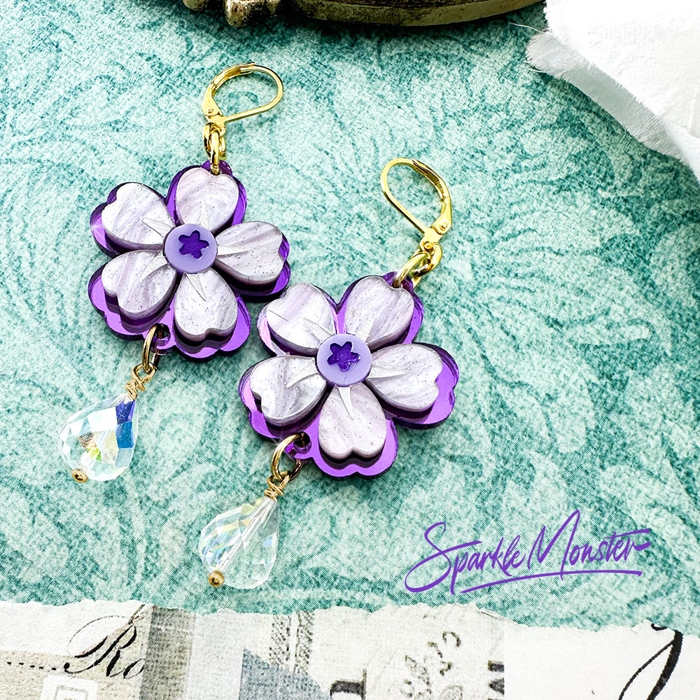 Flowers of Queen Charlotte, Bridgerton inspired earrings