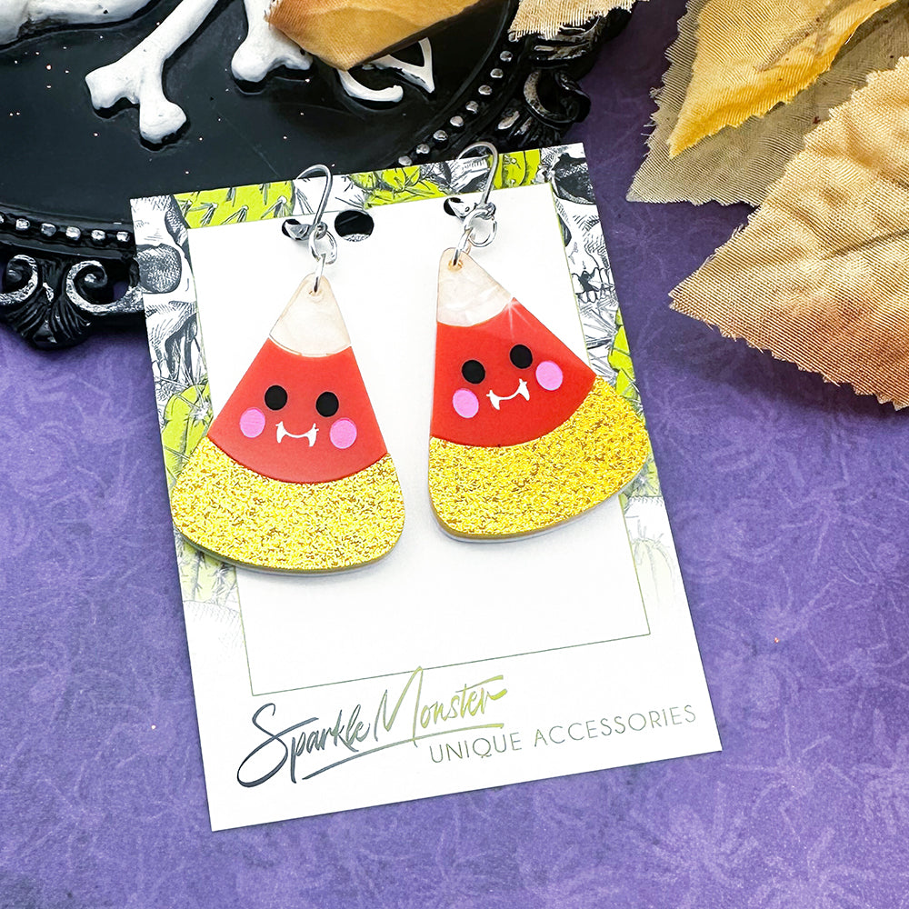 Vampire Candy Corn dangle earrings