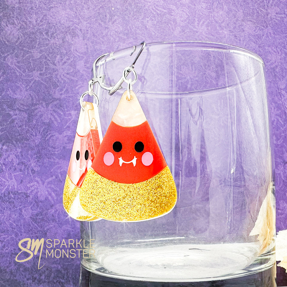 Vampire Candy Corn dangle earrings