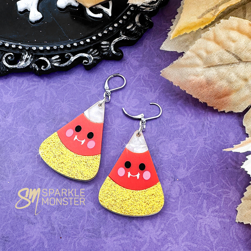 Vampire Candy Corn dangle earrings