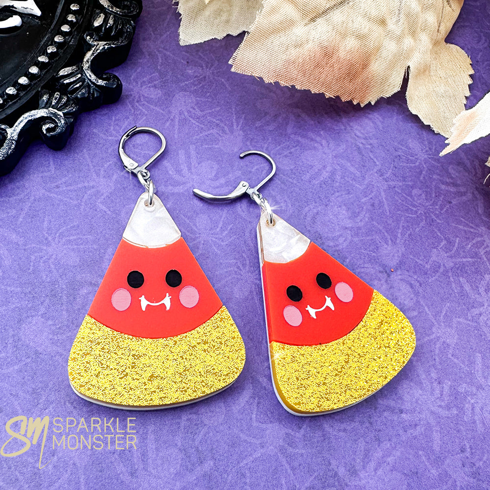 Vampire Candy Corn dangle earrings