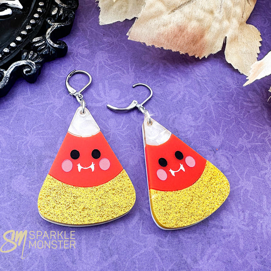 Vampire Candy Corn dangle earrings