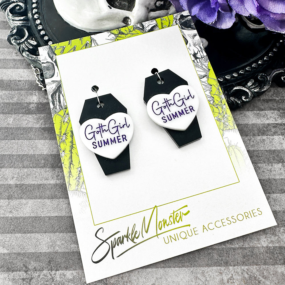 Goth Girl Summer charms - specifically for Stainless Steel Monster Hoop Earrings