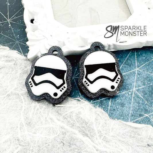 Stormtrooper charms - specifically for Stainless Steel Hoop Earrings