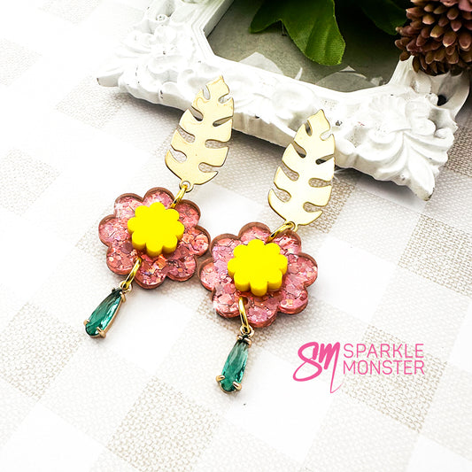 Wildflowers dangle earrings