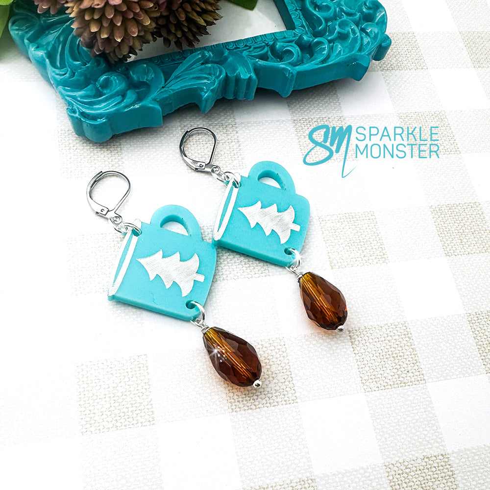 Camping Cup dangle earrings